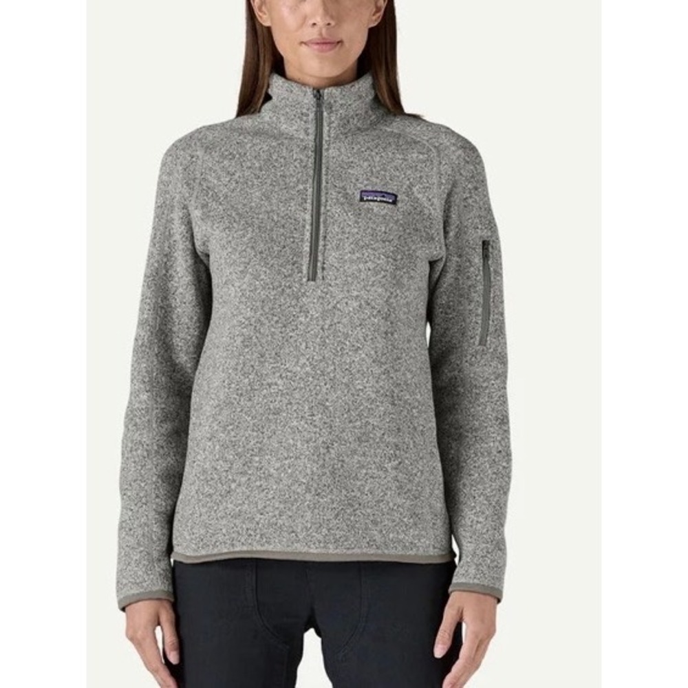 Patagonia Better Sweater 1/4 Zip Fleece Pullover Grey Heather Womens Large
